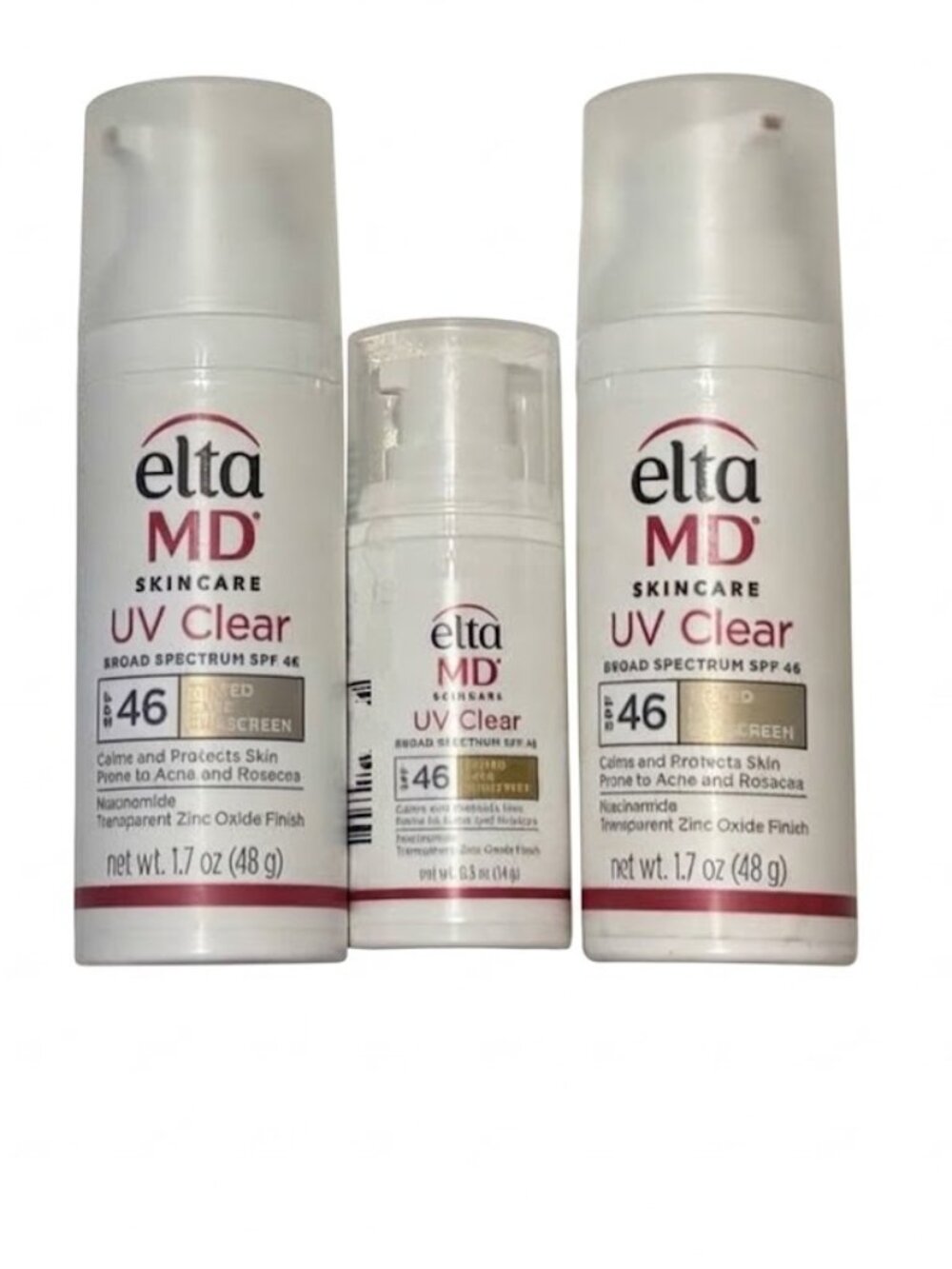 3 Piece EltaMD UV Clear Tinted Broad Spectrum SPF 46 Sunscreen Set
